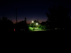 Оптина ночью.  Общий вид монастыря