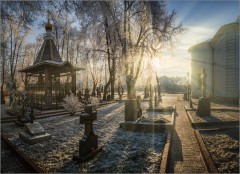 Солнечный свет Оптинского утра (снимок сделан 27 ноября 2014 г.)